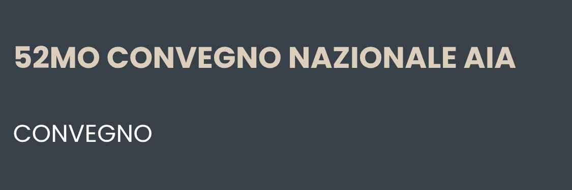 Convegno Nazionale AIA